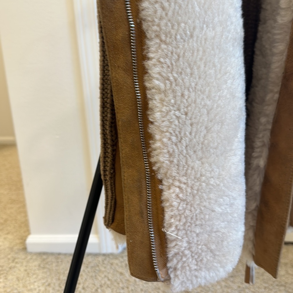 JOIE Brinley Lamb Fur Suede Vest in Natural - Picture 14 of 14